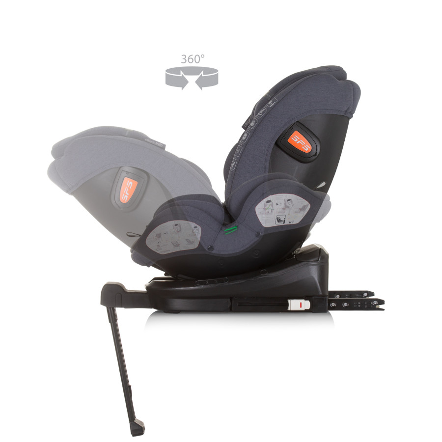 Стол за кола 360 I-size 40-150 Торино гранит