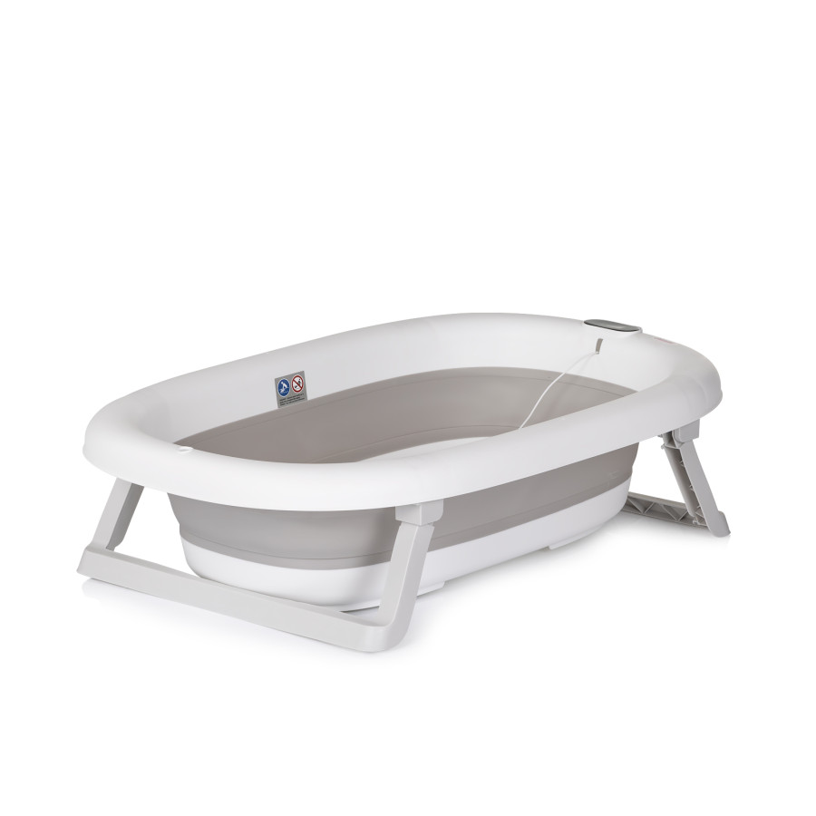 Сгъваема вана с матраче и стойка Mini Spa (78см) сив