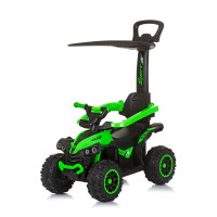 Количка за яздене с дръжка ATV зелена