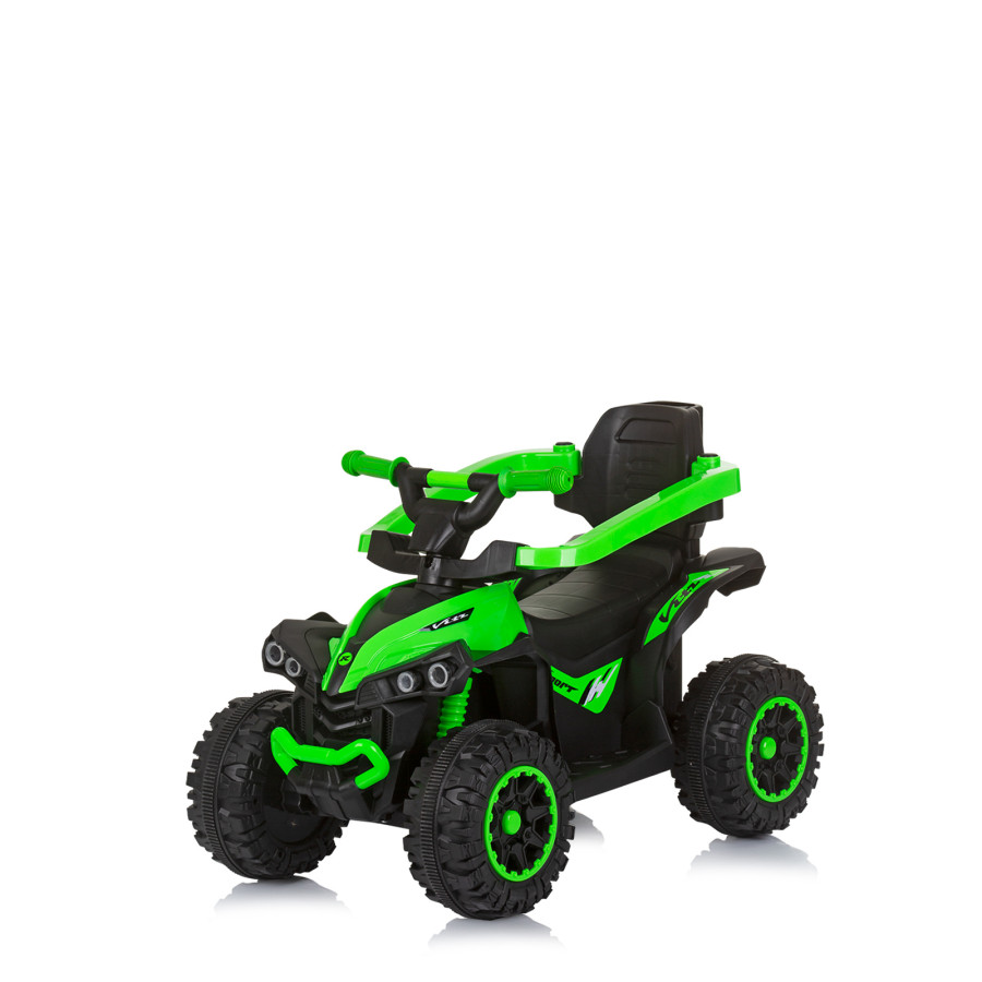 Количка за яздене с дръжка ATV зелена