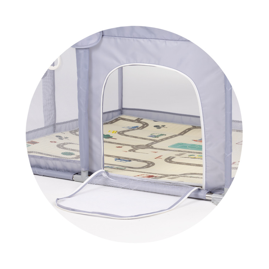 Кошара за игра Fiesta 120/120 cm сива