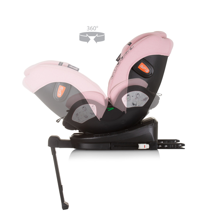 Стол за кола 360 I-size 40-150 Торино фламинго