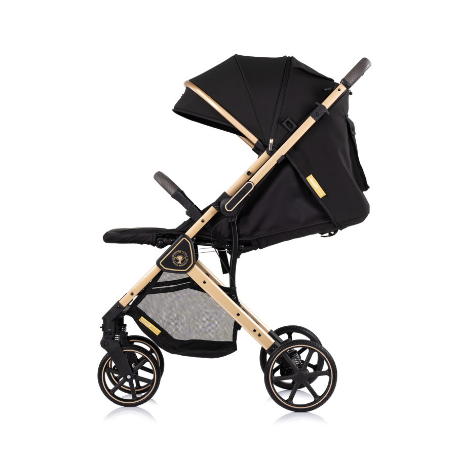 Детска количка с въртяща дръжка Омния черна