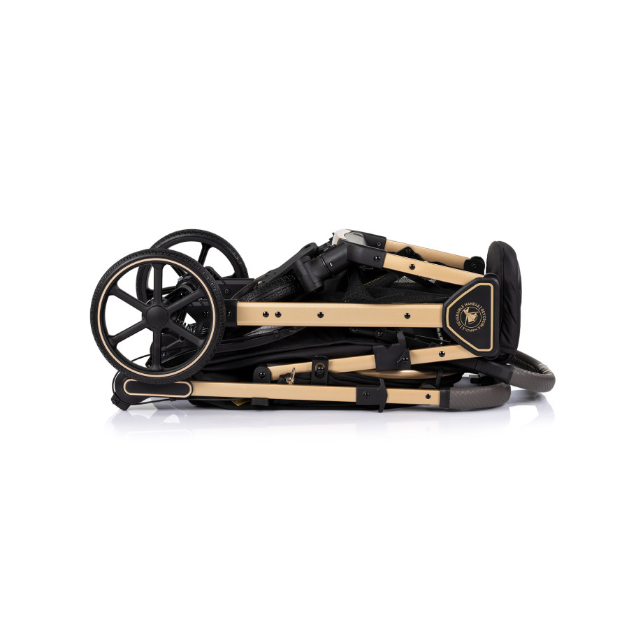 Детска количка с въртяща дръжка Омния черна