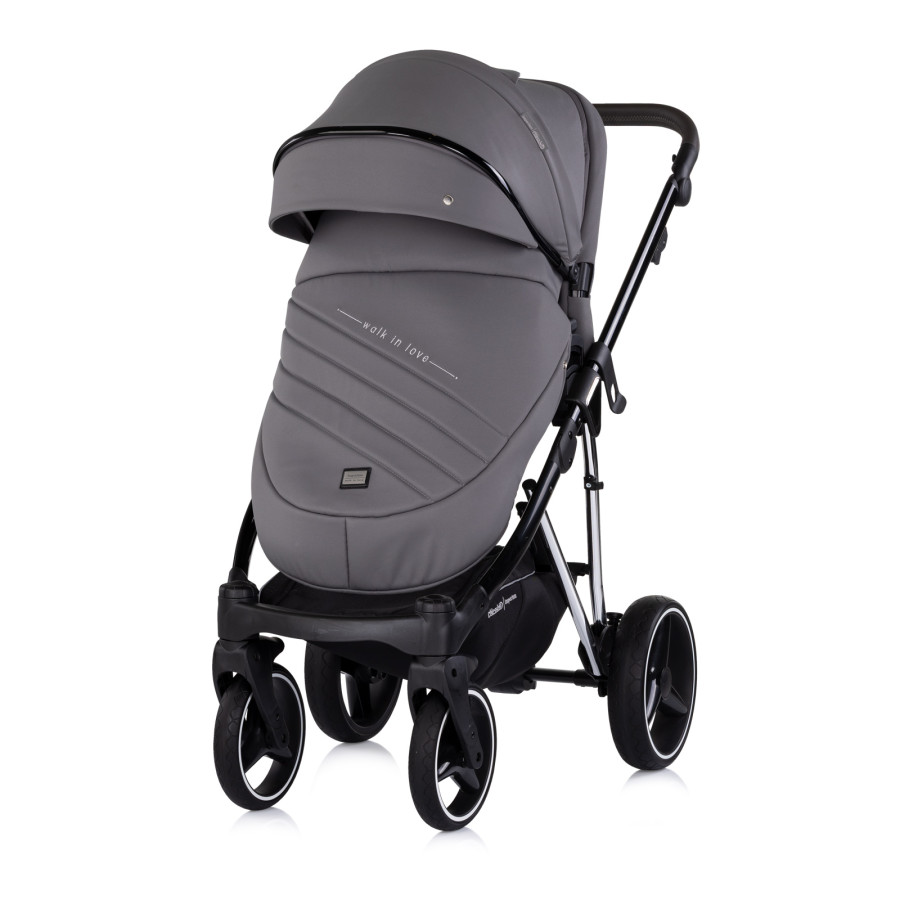 Детска количка 3 в 1 Империум тъмно сива