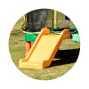 Голям батут Playground 200 см с пързалка зелен