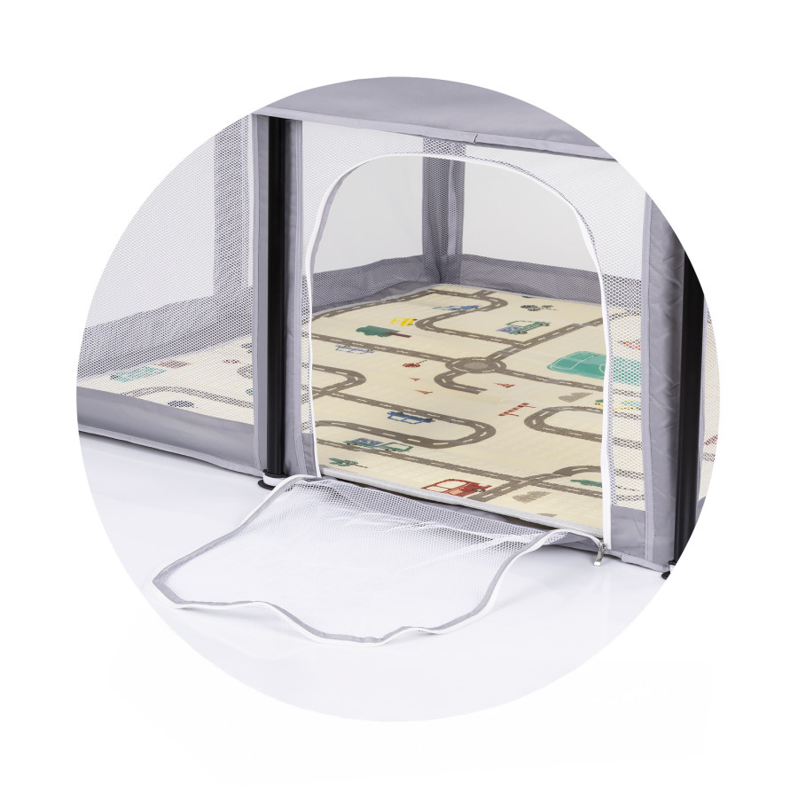 Кошара за игра Easy 180/180 см сгъваема сива