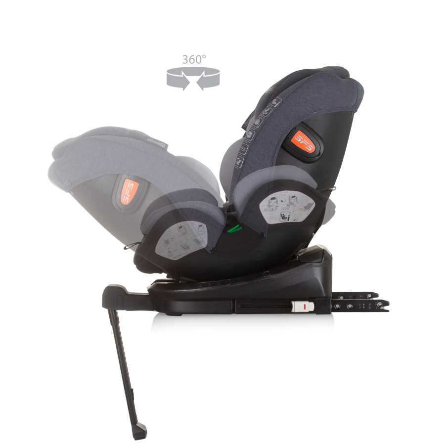 Стол за кола 360 I-size 40-150 Торино сиво микс