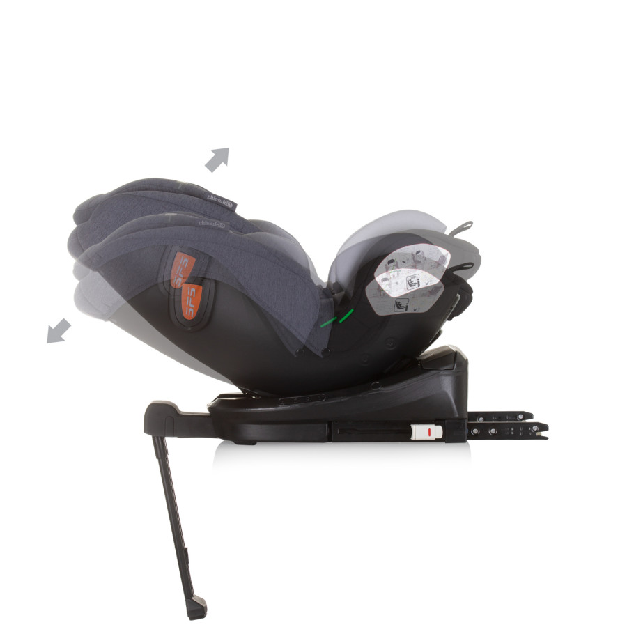 Стол за кола 360 I-size 40-150 Торино сиво микс