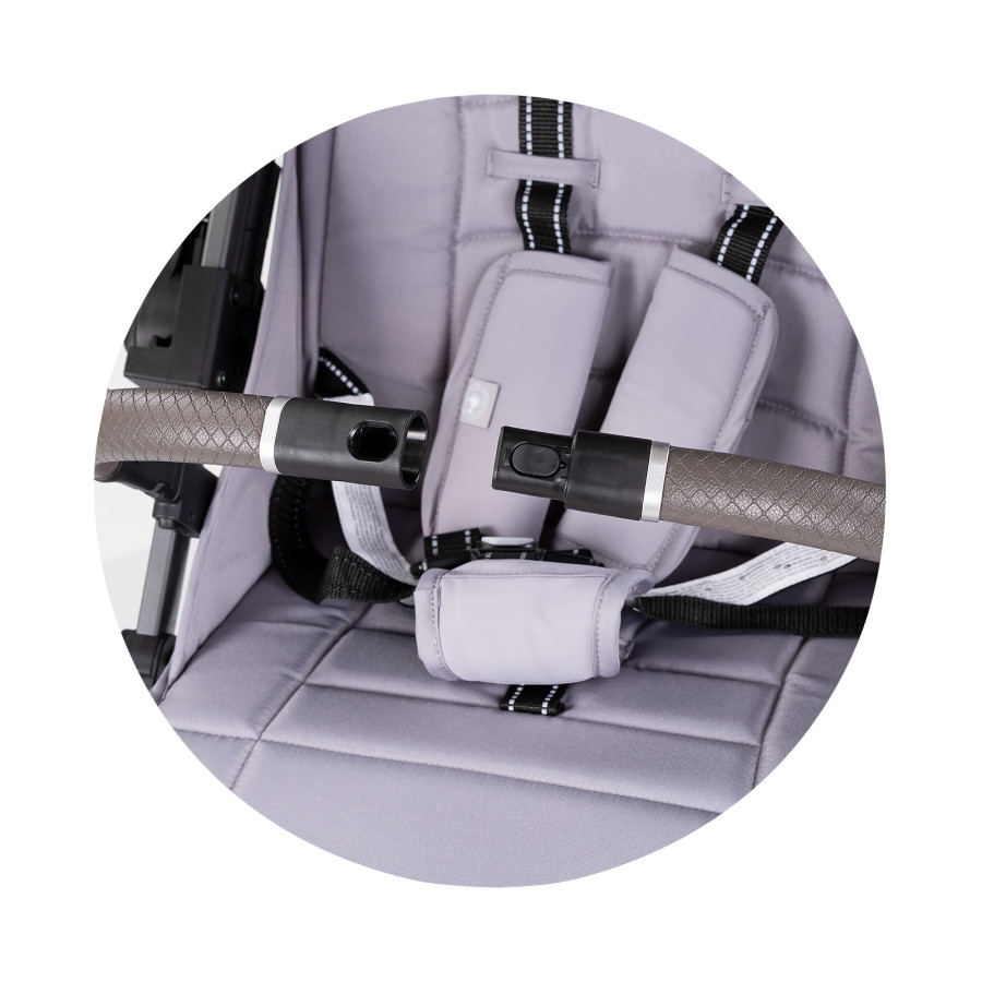 Детска количка с въртяща дръжка Омния платина