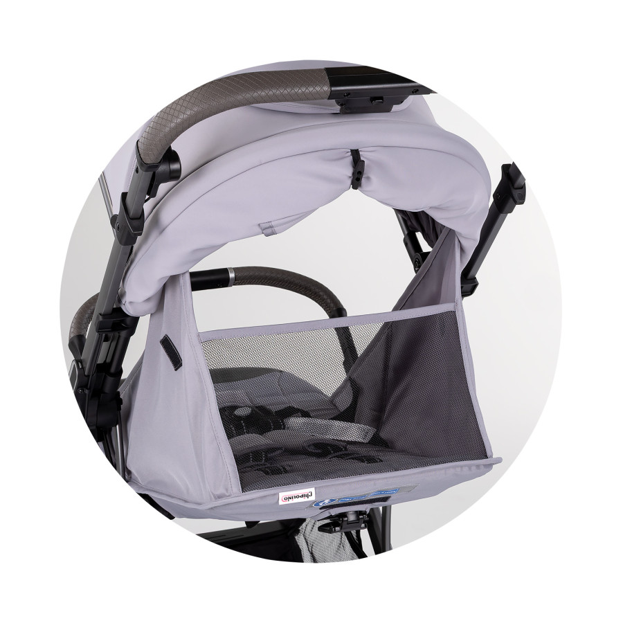 Детска количка с въртяща дръжка Омния платина