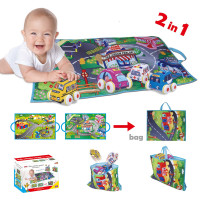 Комплект постелка за гимнастика с 4 броя коли