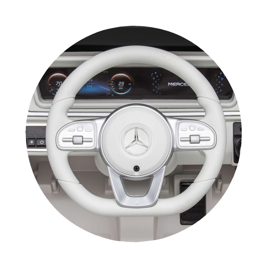 Eлектрически джип Mercedes EQG бял EVA гуми