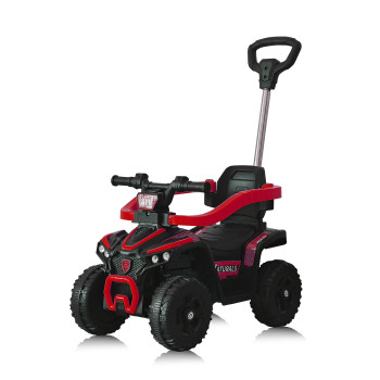 Количка за яздене с дръжка ATV червена