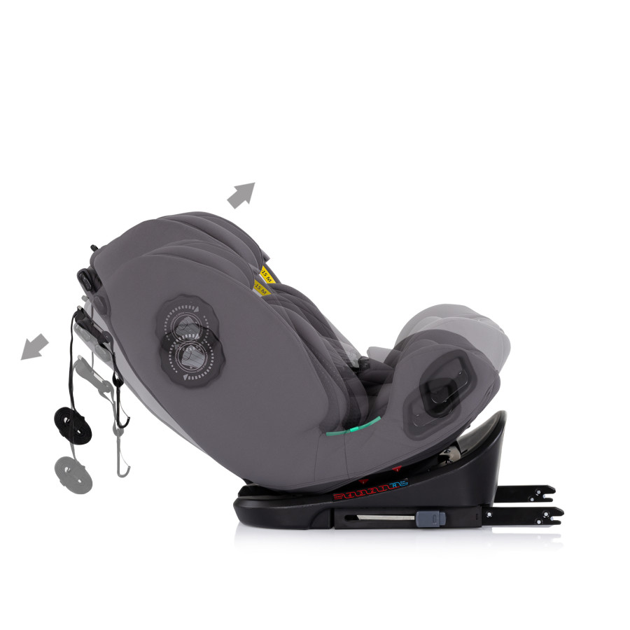 Стол за кола 360 I-size 40-150 см Techno iGrow сив