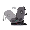 Стол за кола 360 I-size 40-150 см Techno iGrow сив