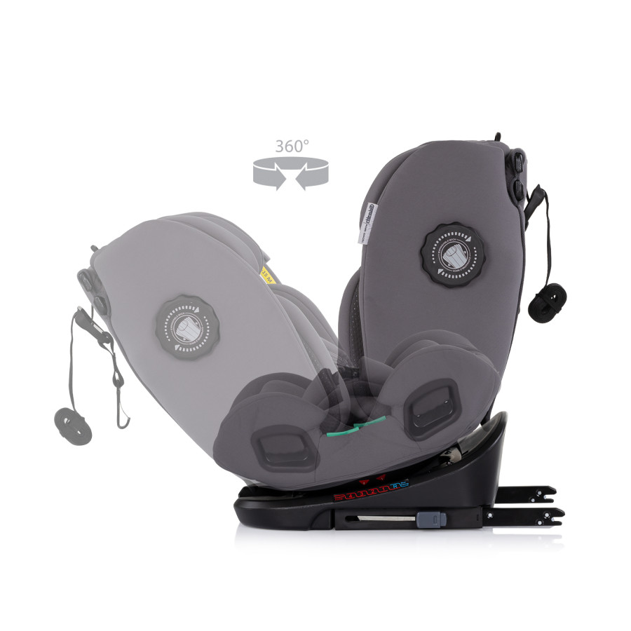Стол за кола 360 I-size 40-150 см Techno iGrow сив