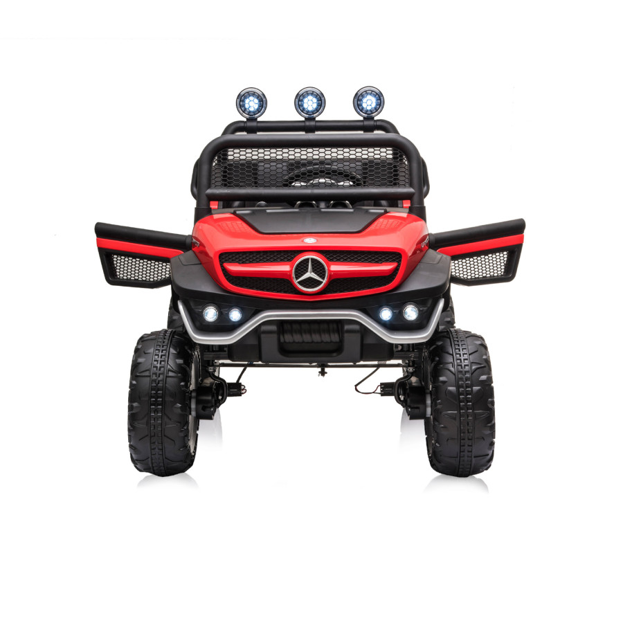 Eлектрически джип Mercedes UNIMOG червен EVA гуми