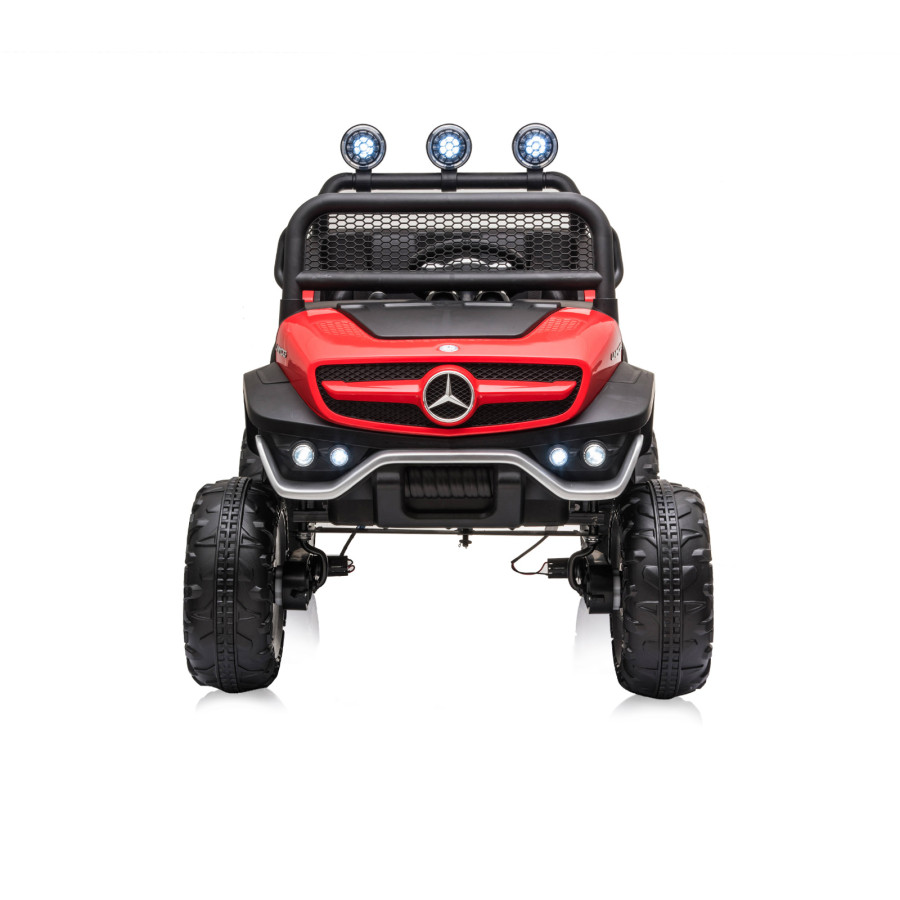 Eлектрически джип Mercedes UNIMOG червен EVA гуми