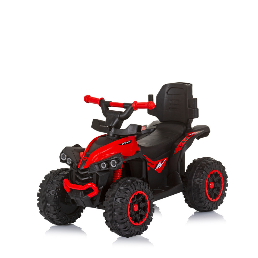 Количка за яздене с дръжка ATV червена