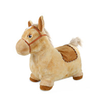 Детско подскачащо конче със звук кафяво