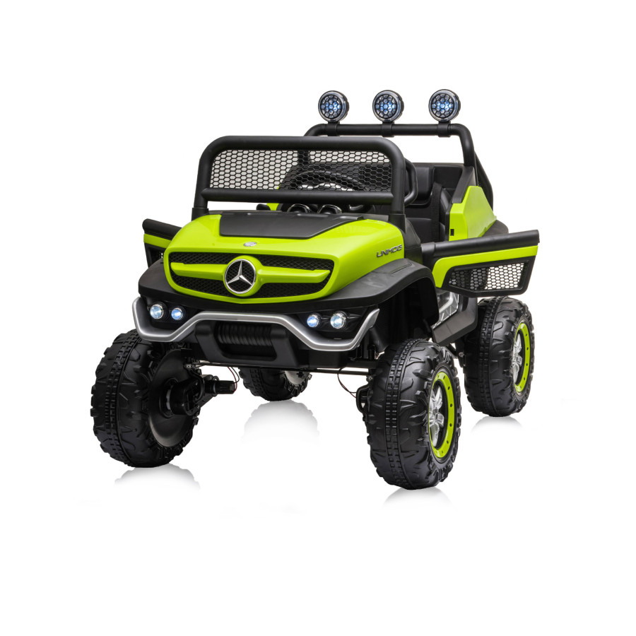 Eлектрически джип Mercedes UNIMOG зелен EVA гуми