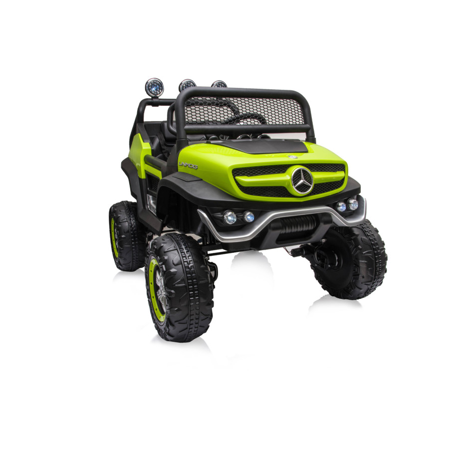 Eлектрически джип Mercedes UNIMOG зелен EVA гуми