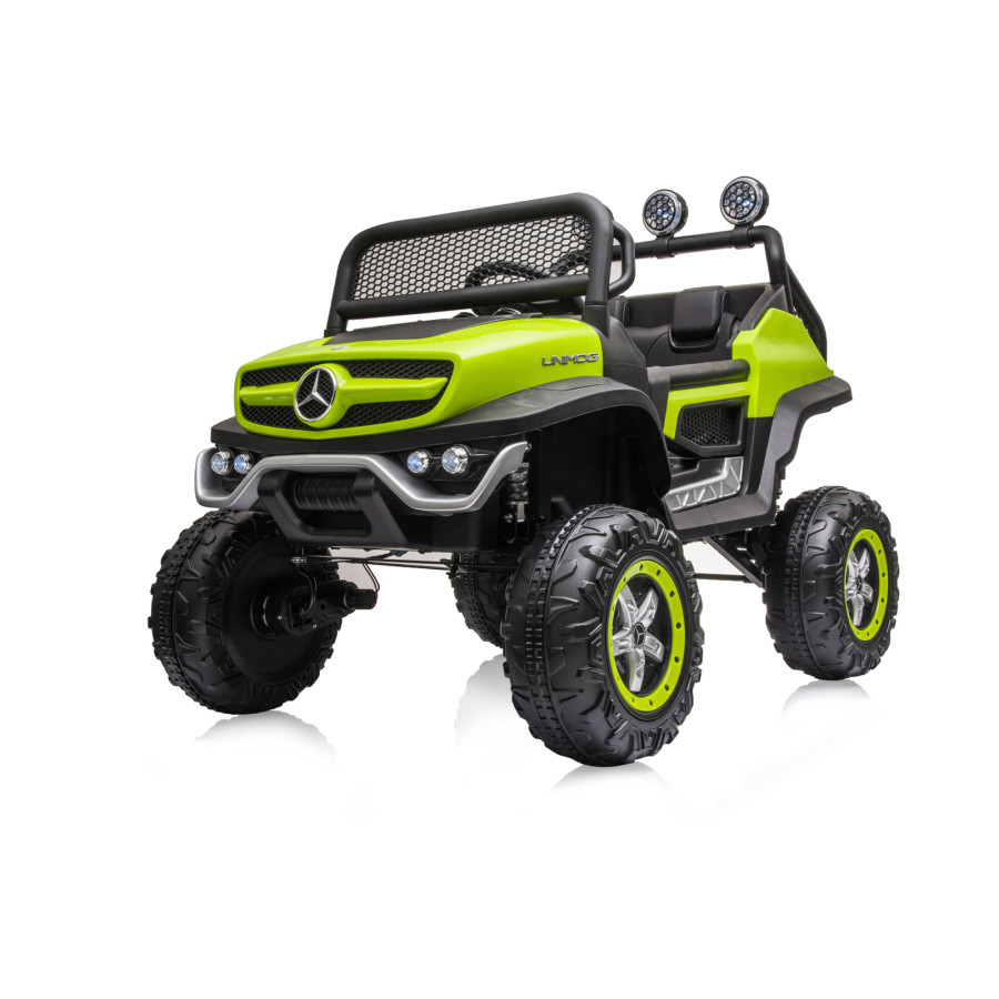 Eлектрически джип Mercedes UNIMOG зелен EVA гуми