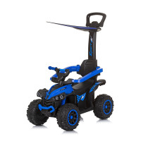 Количка за яздене с дръжка ATV синя