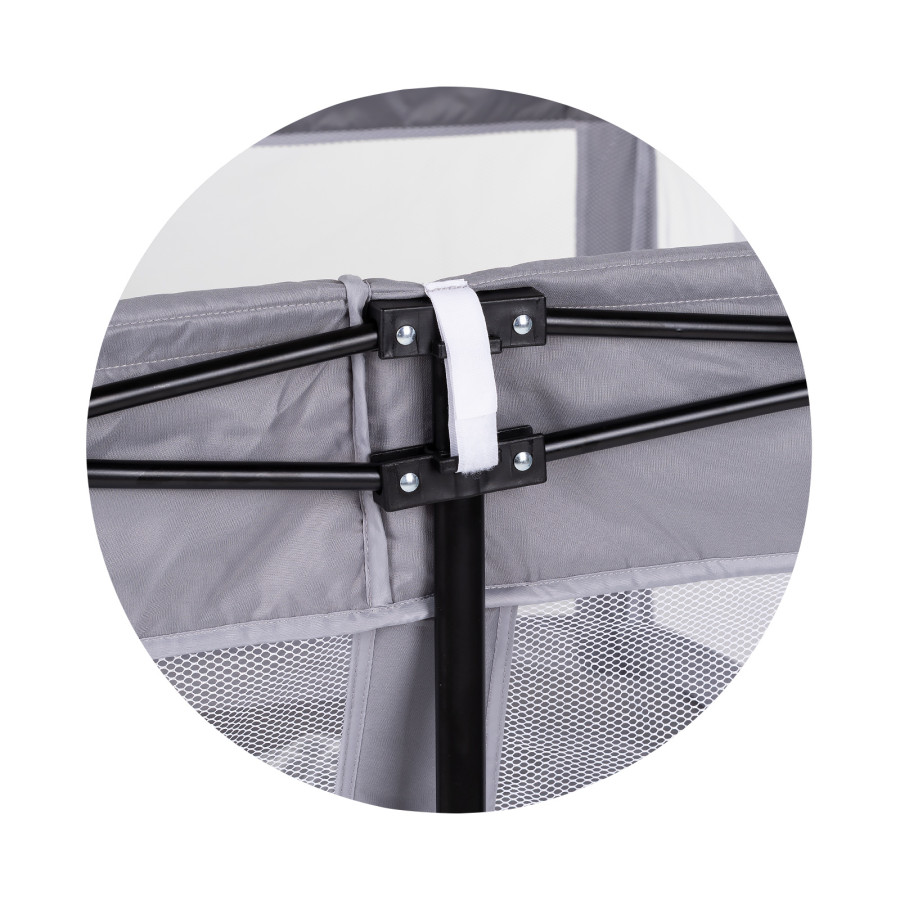 Кошара за игра Vibe 120/120 см сгъваема сива