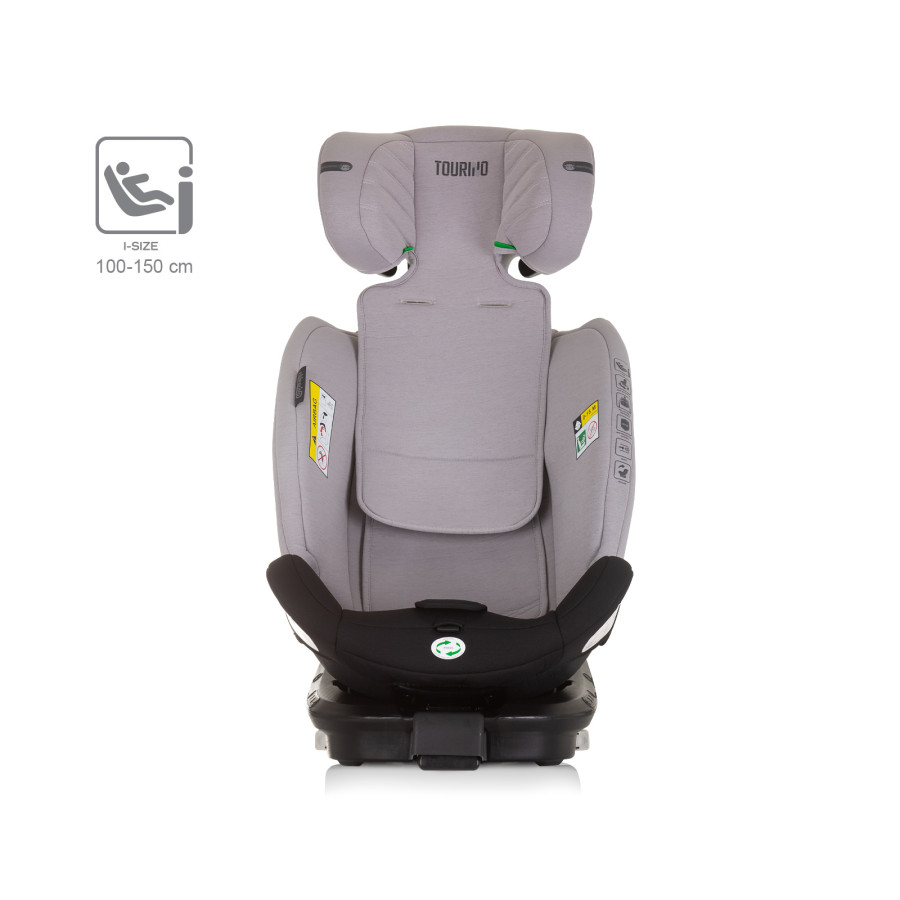Столче за кола 360 I-size 40-150 Торино пепелно сиво