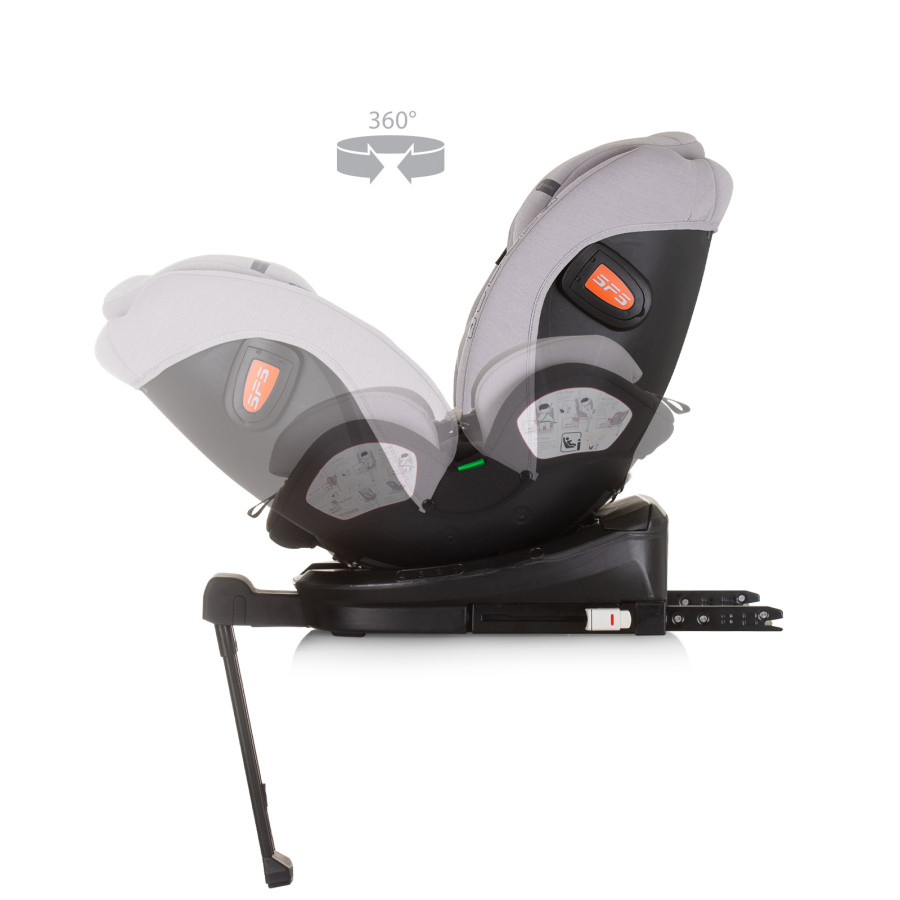 Столче за кола 360 I-size 40-150 Торино пепелно сиво