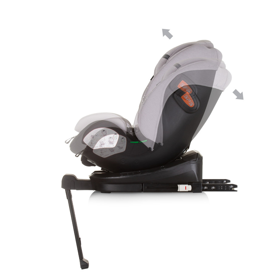 Столче за кола 360 I-size 40-150 Торино пепелно сиво
