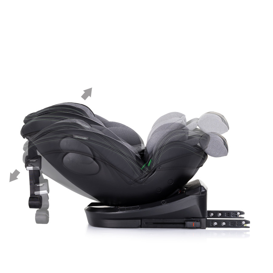 Стол за кола 360 i-Size 40-150 см Hypnotic облачно сиво
