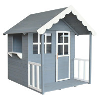 Дървена детска къща 139x143.5x149 см за игри на открито
