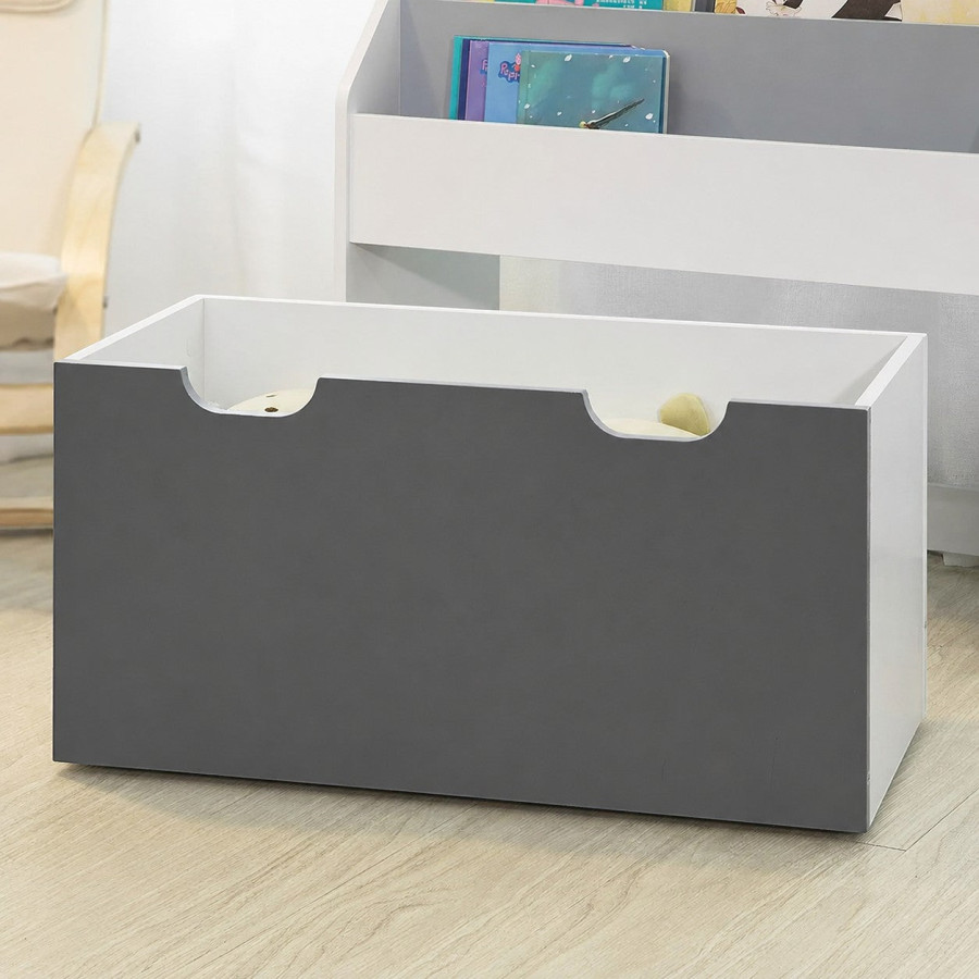 Детска етажерка за книги на Колелца бяла 63×30×70 см