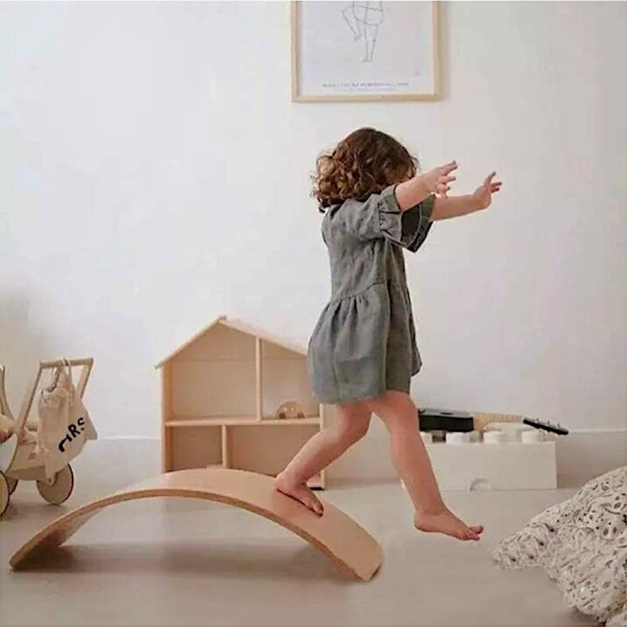 Дървена дъска за баланс 82x30x15 см