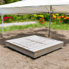 Детски дървен пясъчник с пейки и сгъваем капак 157x157x21см