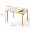 Детска дървена масичка за активна игра с 2 столчета 73x50x53.6 см