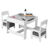 Двустранна детска маса със столчета 2 в 1 White/Grey