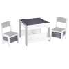 Двустранна детска маса със столчета 2 в 1 White/Grey