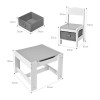 Двустранна детска маса със столчета 2 в 1 White/Grey