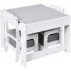 Двустранна детска маса със столчета 2 в 1 White/Grey