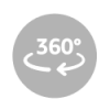 Въртяща се на 360 градуса секция Rocket White/Grеy