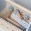 Детска дървена кутия с инструменти 22 части синя 22x13x14 см