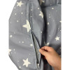 Детски пуф барбарон Little Stars сив 100% памук 55x44x55 см