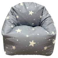 Детски пуф барбарон Little Stars сив 100% памук 55x44x55 см