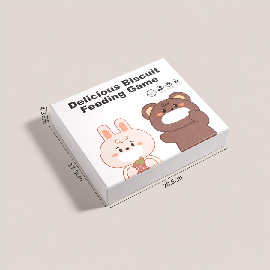 Дървена играчка Нахрани зайчето и мечето с бисквитки 35 части