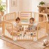 Детска дървена кошара за игра с вратичка и защитно заключване 140x140x61 см