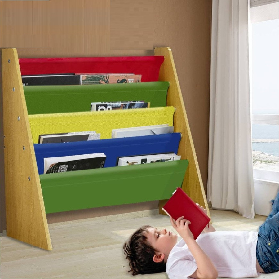 Детска етажерка за книги и играчки- органайзер за съхранение COLORS